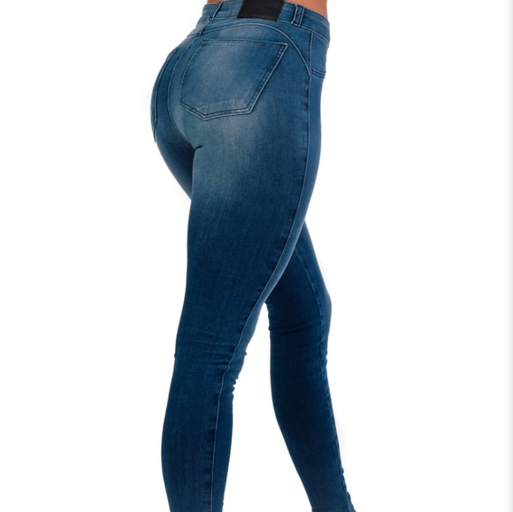 Fitjeans Mid Waisted Women's 360 Blue size Large - Picture 2 of 8